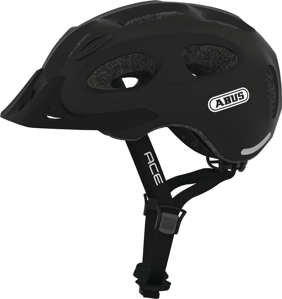 Abus Youn-I ACE Cykelhjelm med LED Lys - Sort