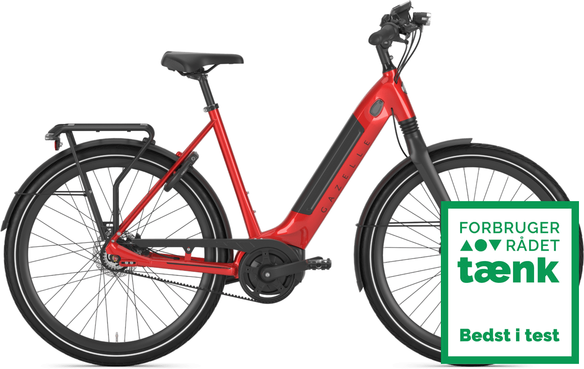 Gazelle ULTIMATE C8+ HMB BELT Elcykel Dame 2022 - Rød