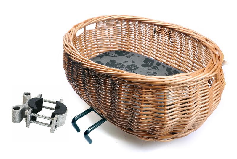 Basil Pluto hundecykelkurv med beslag og pude - Black Friday