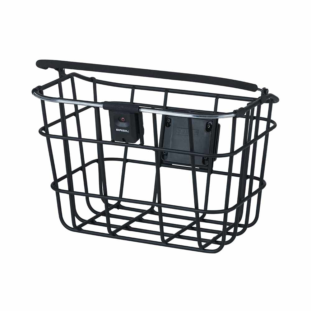 Basil Bremen alu cykelkurv med lys - Klickfix tilbud