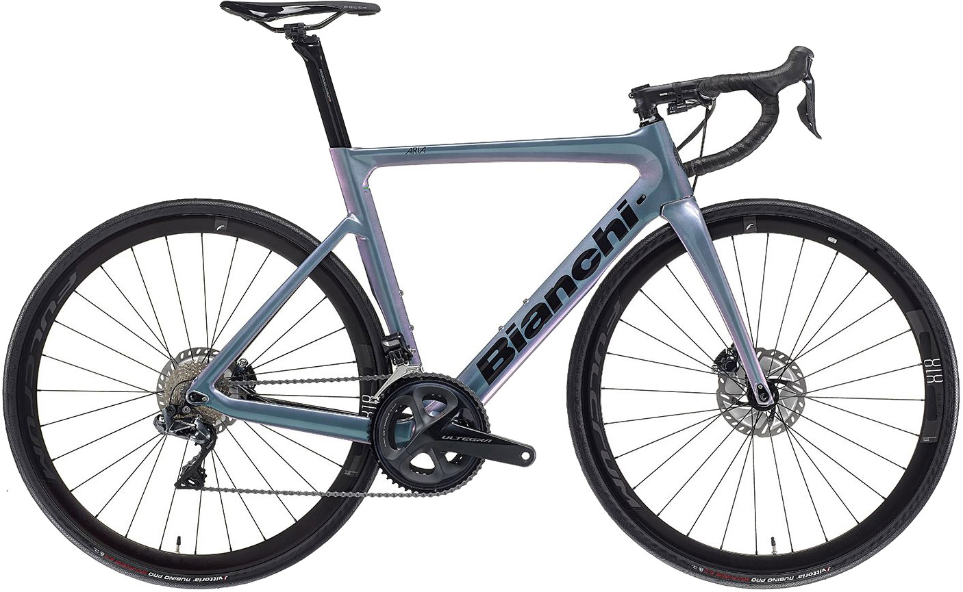 Bianchi Aria Aero Ultegra Di2 24g Disc 2023 - Lilla Cykeltilbud