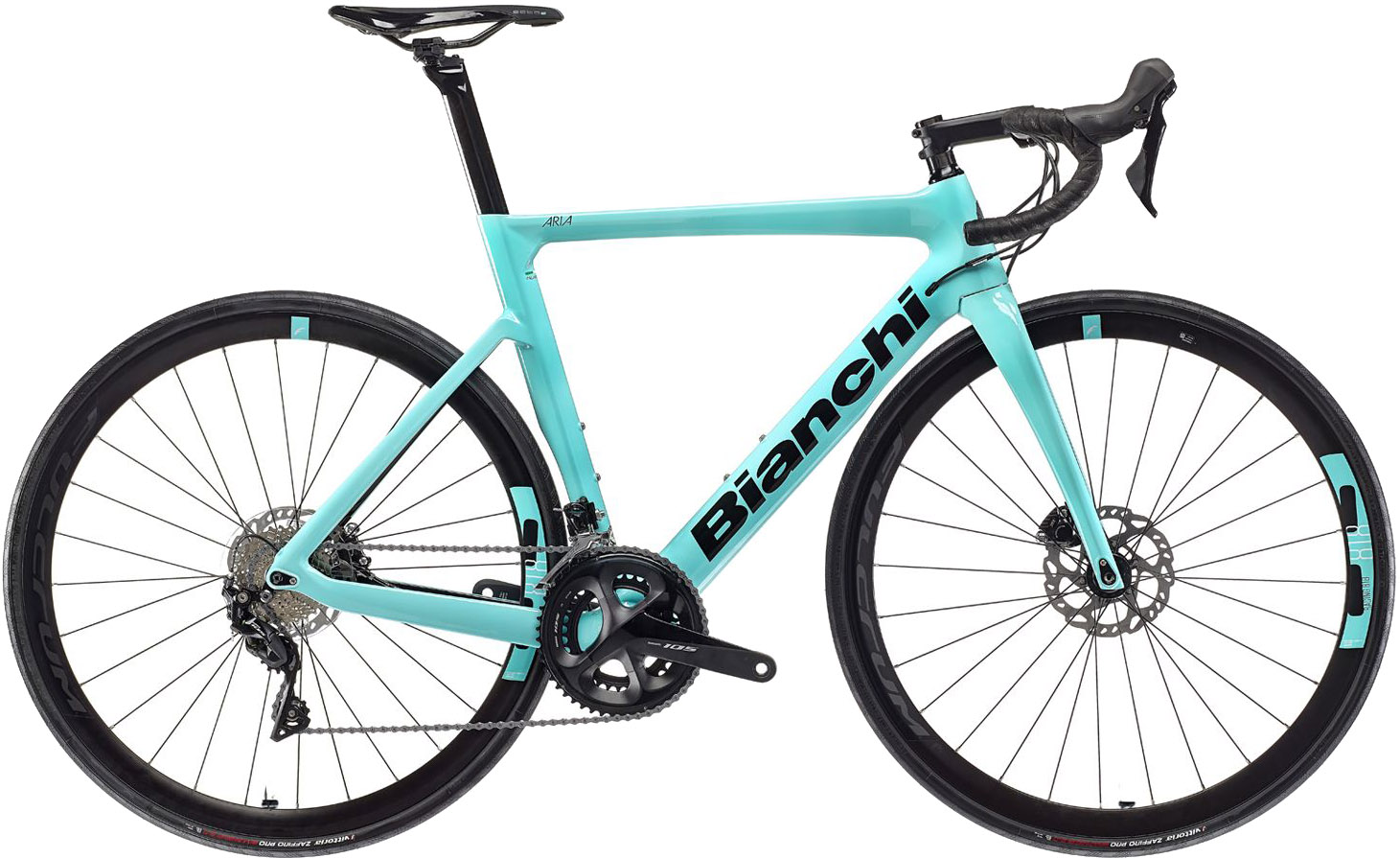 Bianchi Aria Aero 105 Disc 22g 2023 - Celeste Tilbud!