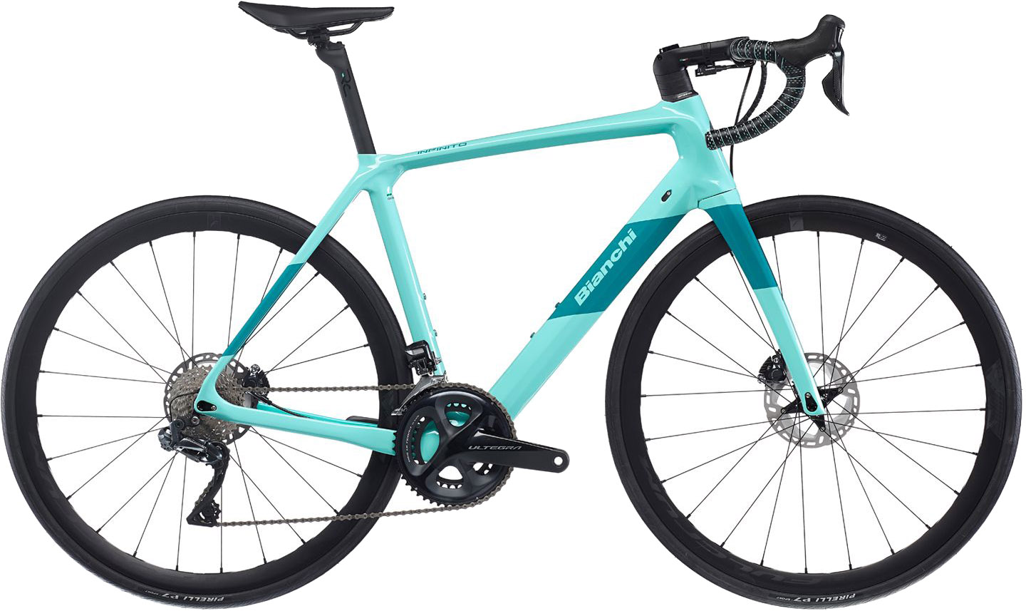 Bianchi Infinito Ultegra Di2 24g Disc 2023 - Celeste Cykel