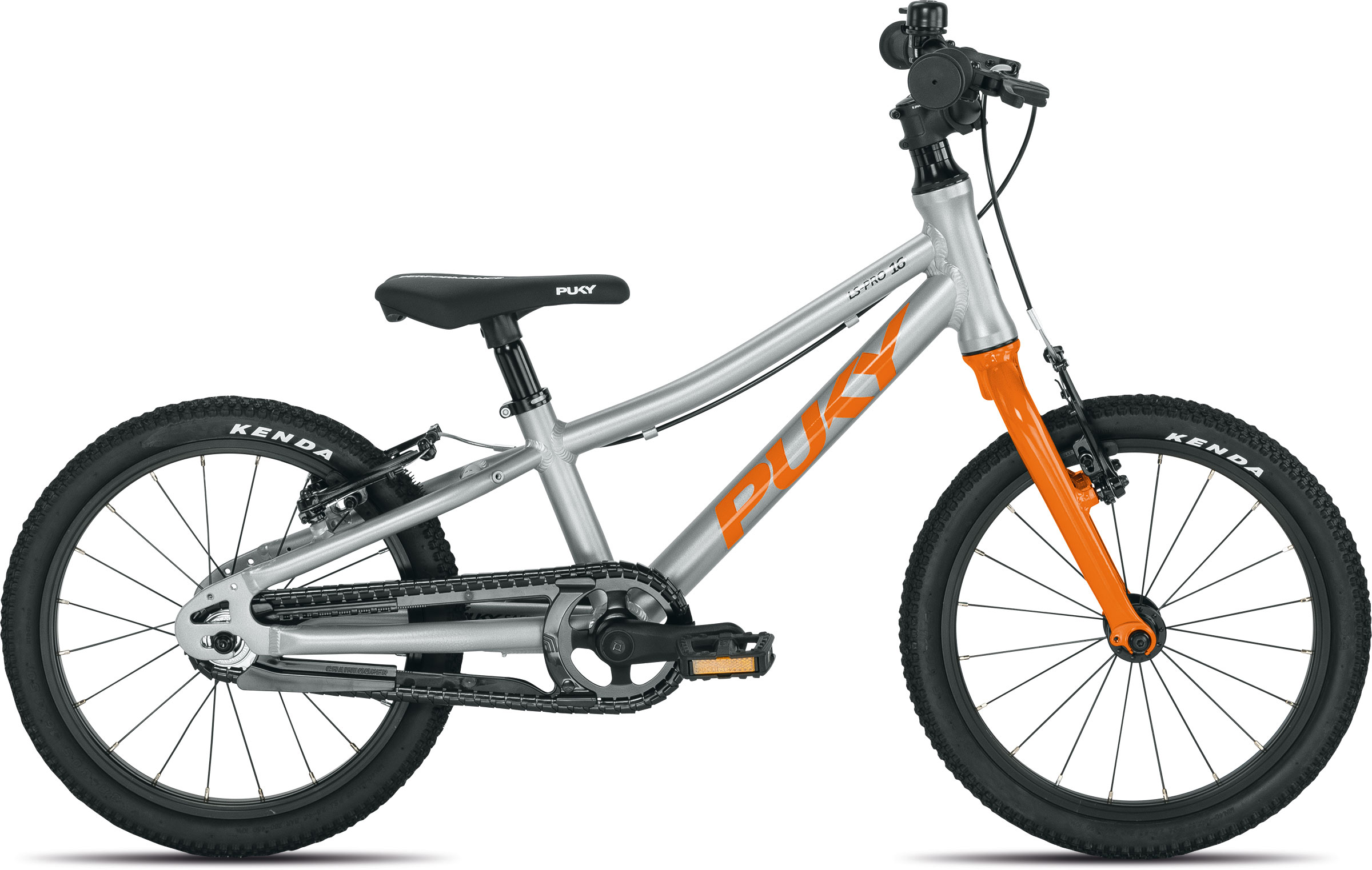 PUKY LS-PRO 16 Alu Børnecykel - Sølv/orange Tilbud!