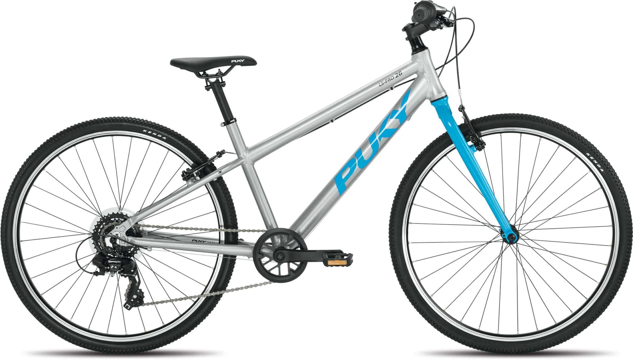 PUKY LS-PRO 26 Alu Børnecykel - Sølv/Blå Tilbud!