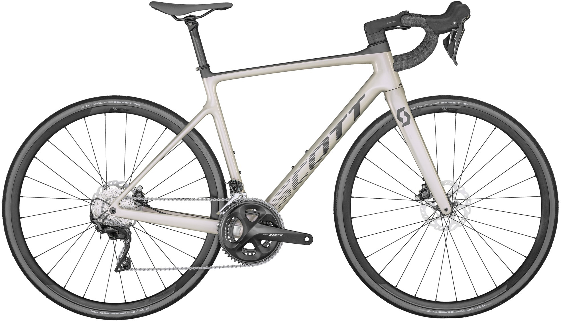 Scott Addict 30 2022 - Grå/Hvid Racercykel på tilbud!