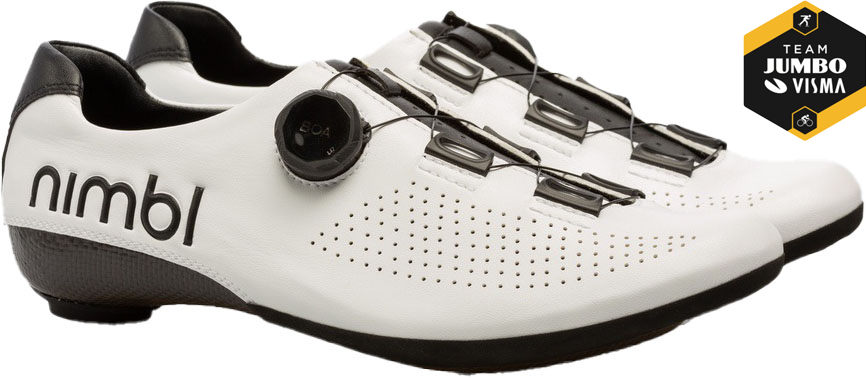 Nimbl FEAT Race Sko - Hvid til cykling på tilbud!