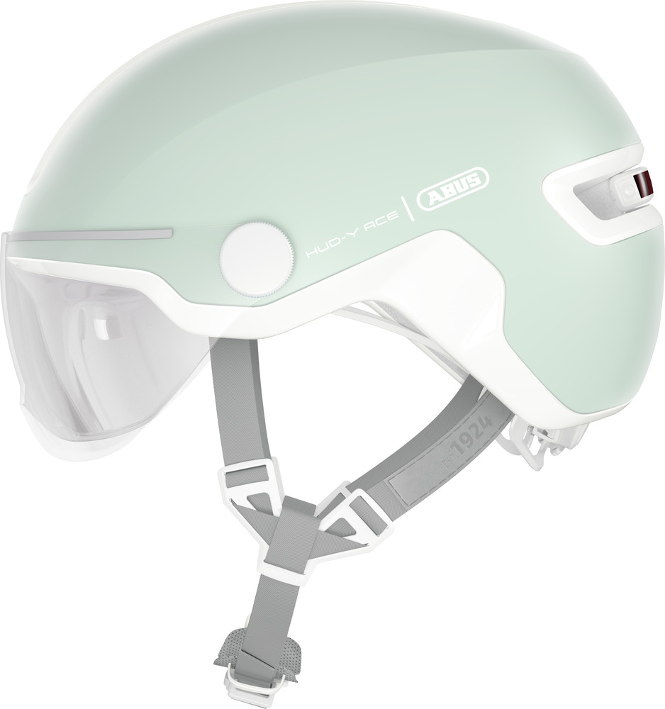Abus Hud-Y ACE Cykelhjelm med LED Lys - Pure Mint