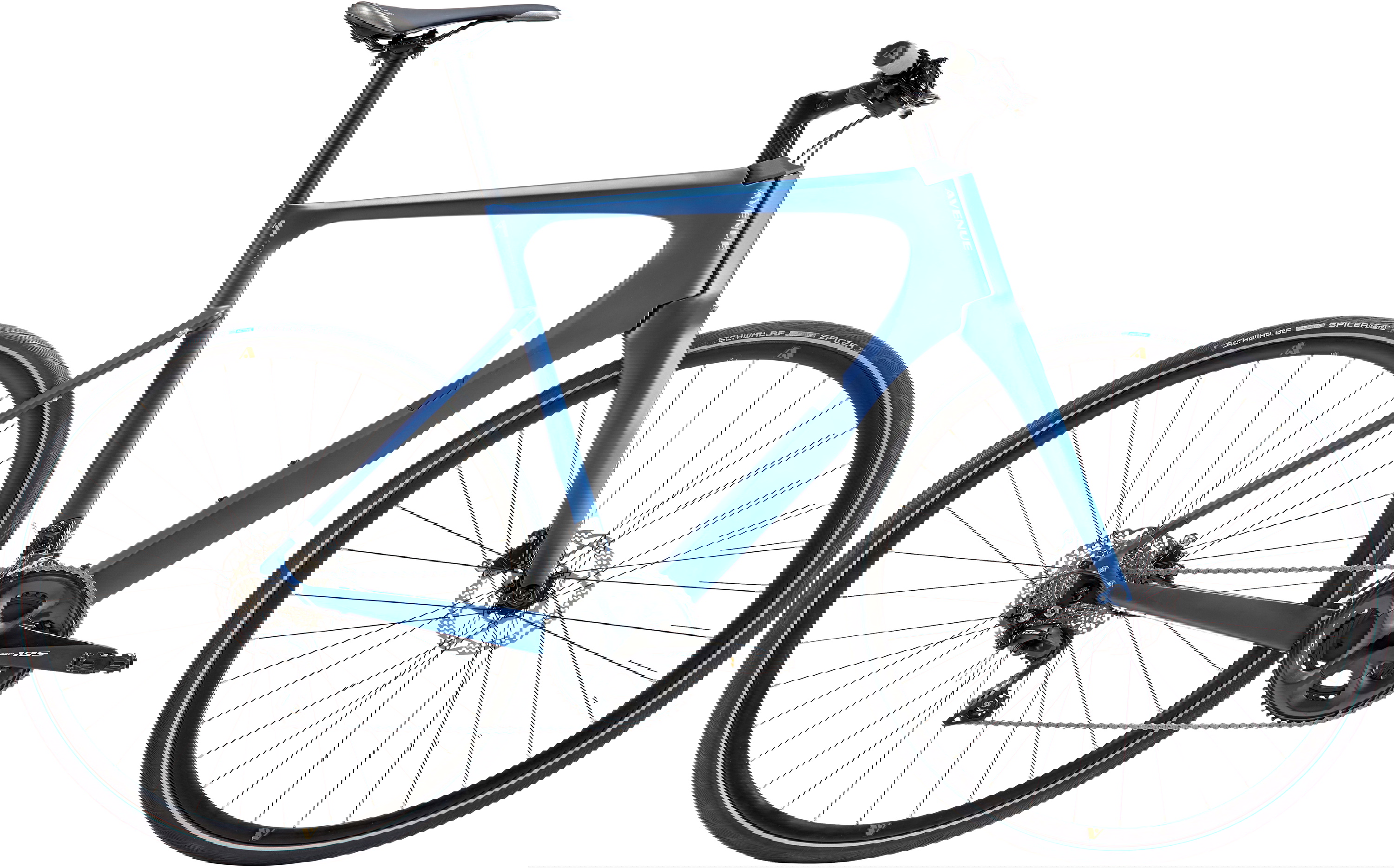 Avenue Empire Carbon Herrecykel 22g Shimano 105 - Blå