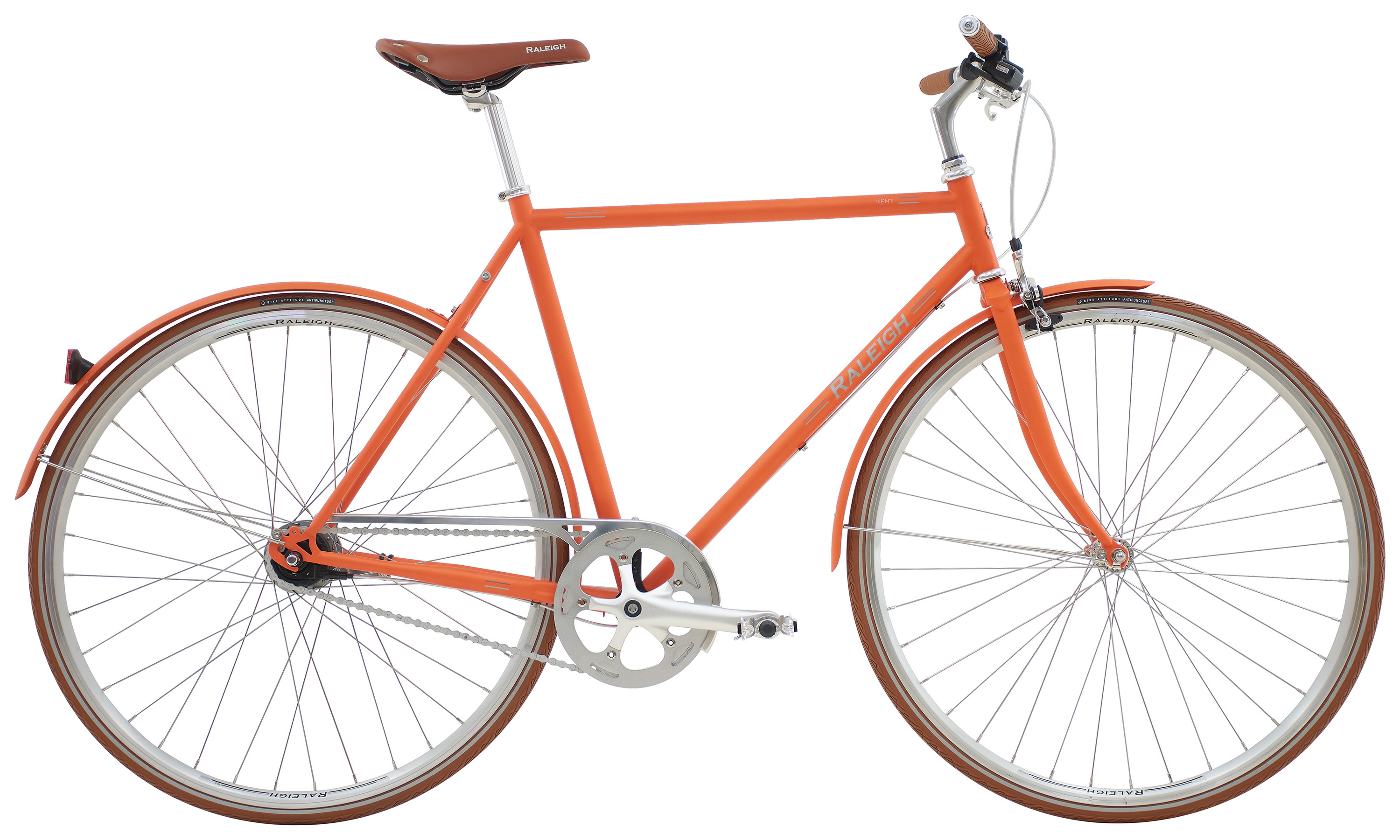 Raleigh Kent Herrecykel 7g 2023 - Orange til gode priser