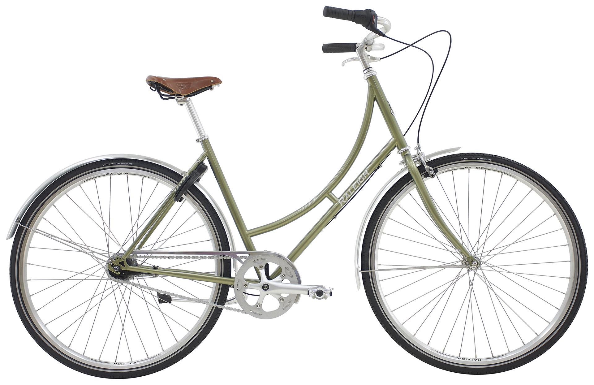 Raleigh Tourist Classic Dame 7g 2023 - Grøn på tilbud!
