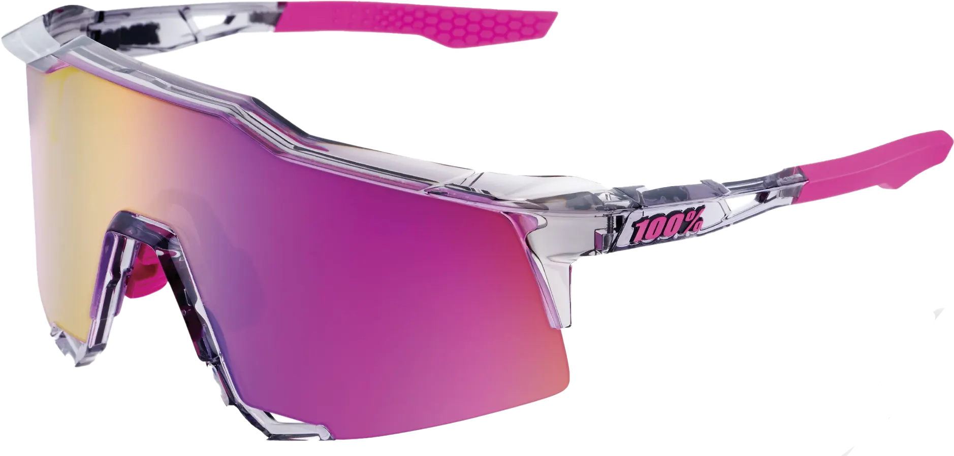 100% SPEEDCRAFT - Polished Translucent Grey - Purple Multilayer Mirror Lens    196261018837