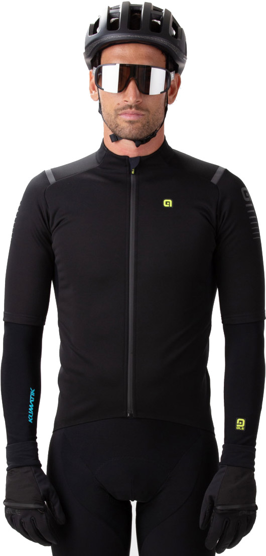 Alé Langærmet Cykeljakke Defence - Sort Tilbud!