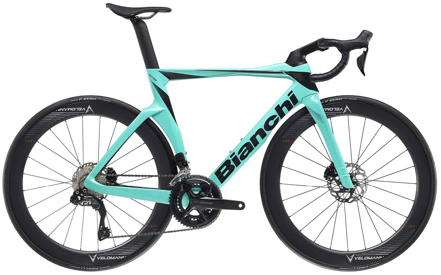Bianchi Oltre Comp 105 Di2 24sp 2024 - Turkis Tilbud!