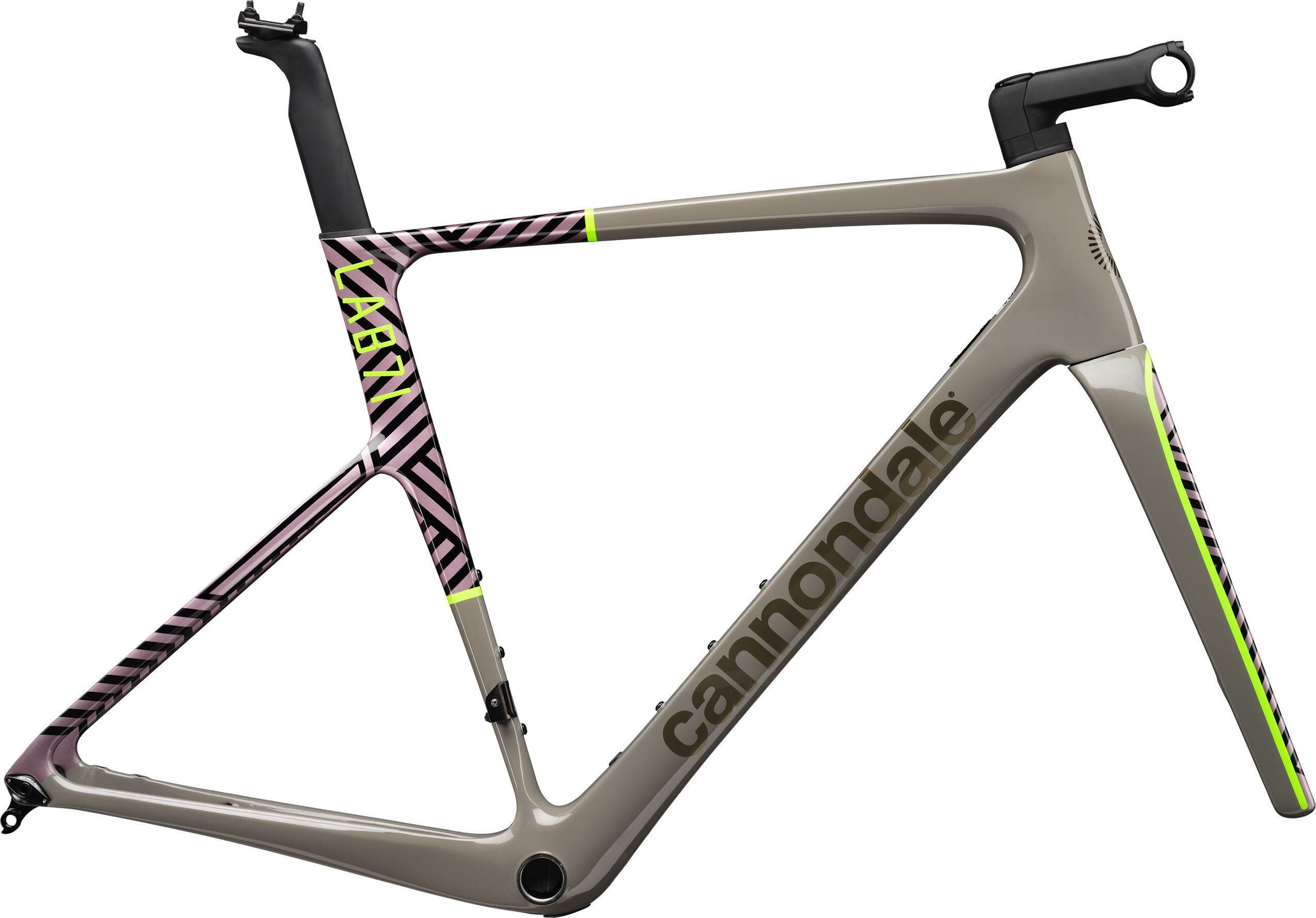 Cannondale LAB71 SuperSix EVO Rammesæt 2023 - Stealth/Acid Lime
