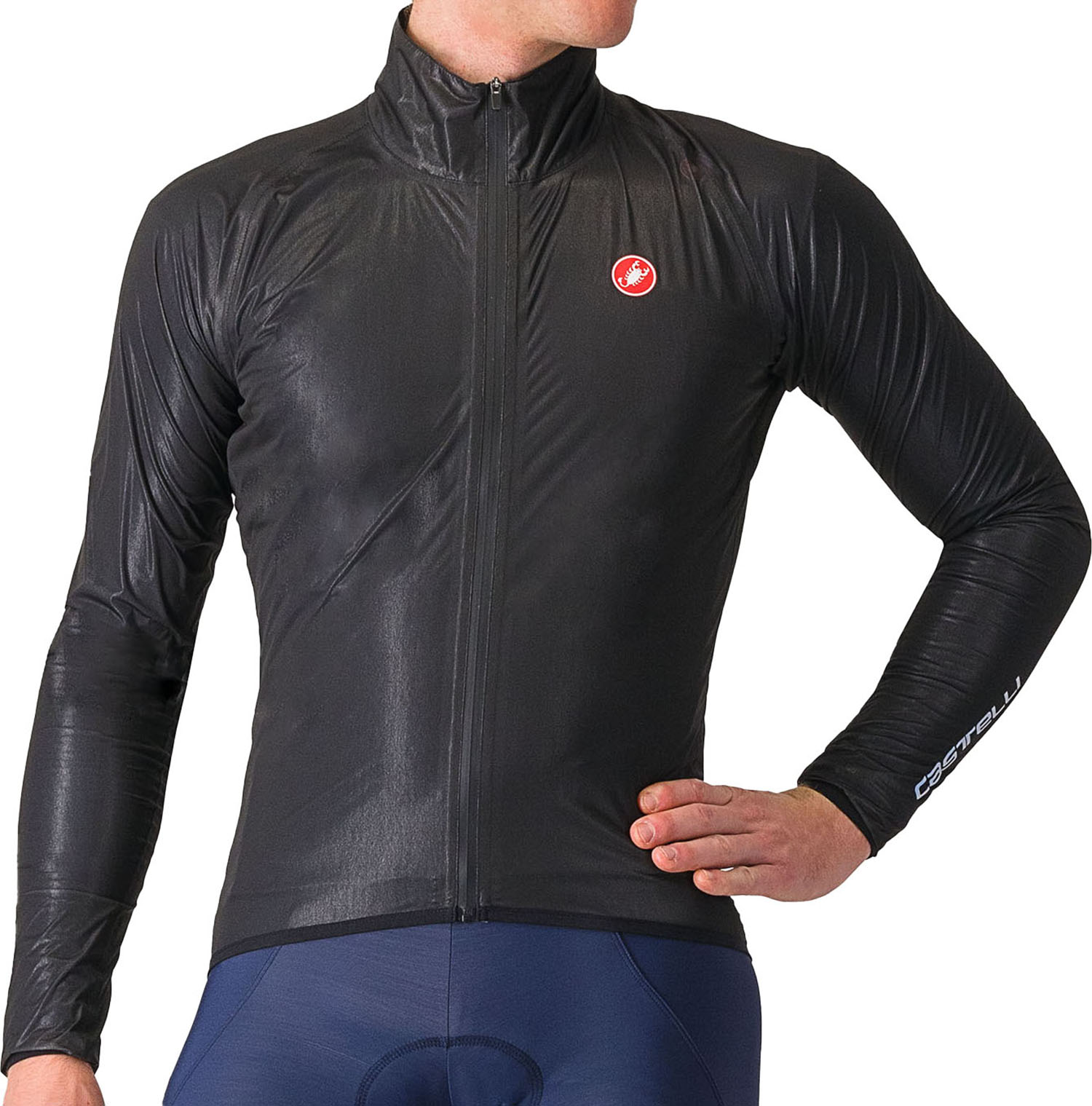 Castelli SQUALL SHELL Jacket - Light Black/Silver Gray    8056006234453