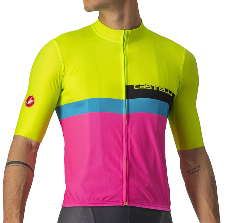 Castelli A BLOCCO Cykeltrøje - Gul/Lyserød