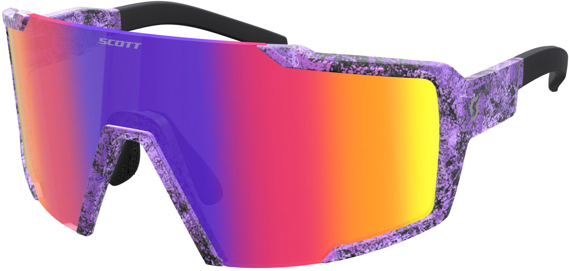 Scott Shield Cykelbrille - Swish Purple / Teal Chrome    7616185232148