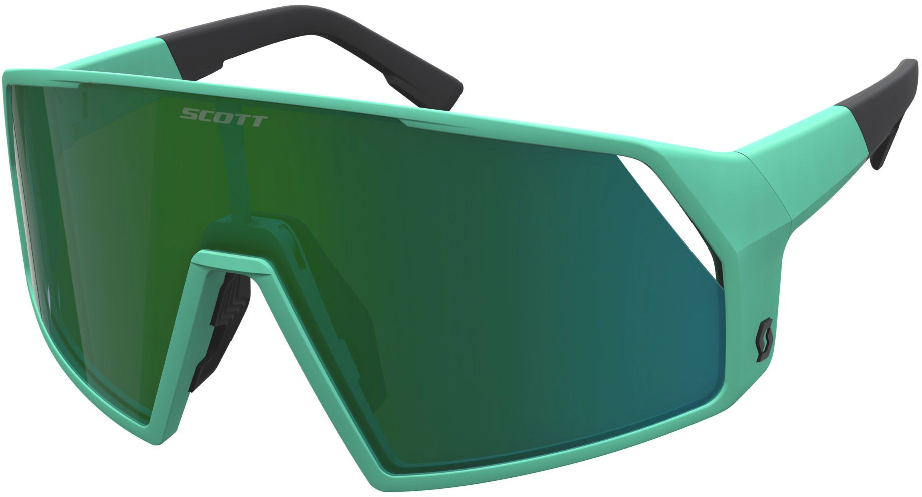 Scott Pro Shield Cykelbrille - Blød Teal Grøn / Grøn Chrome