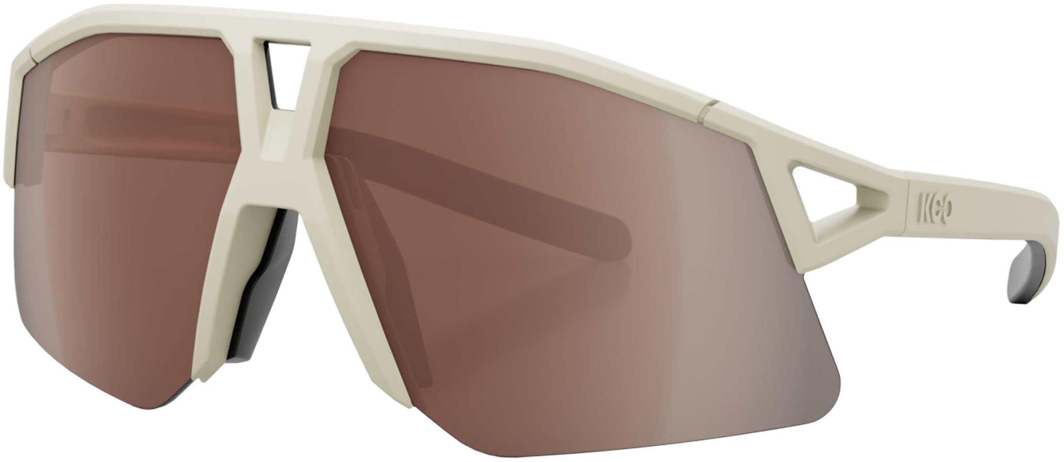 KOO Hype Cykelbriller - Almond White - Matt Light Brown Lens    8057099430142