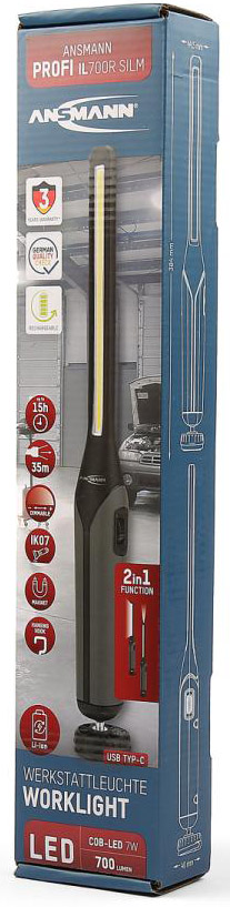 Ansmann 700 Lumen Værkstedslygte med Magnet - Tilbud!