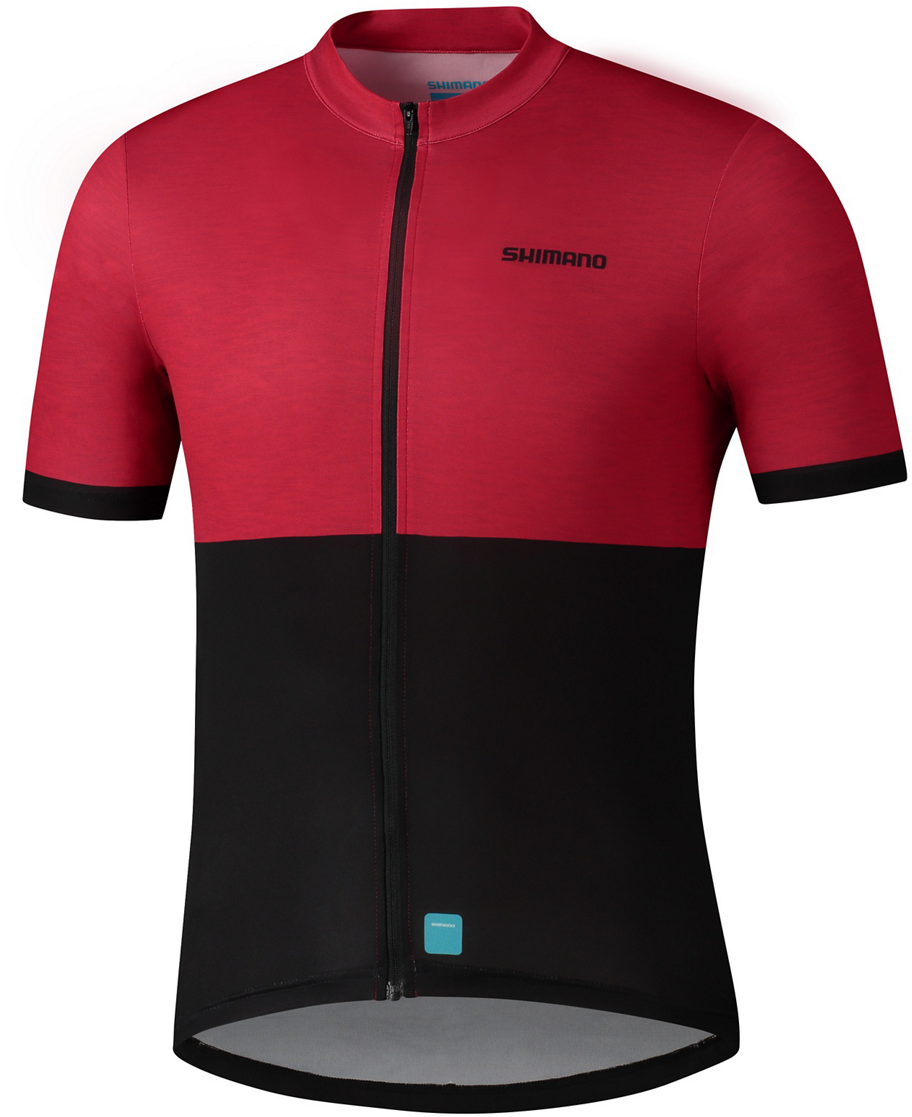 Shimano ELEMENTO Kortærmet Cykeltrøje - Rød    8717009450669