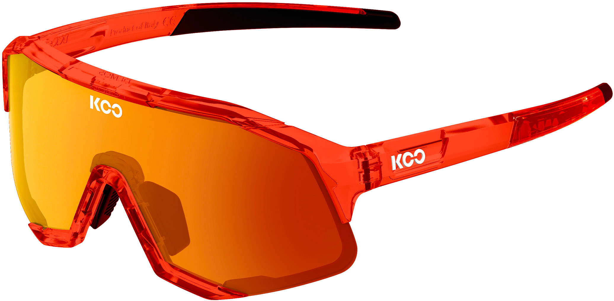 KOO Demos Cykelbriller - Røde Spejl Linser på Tilbud