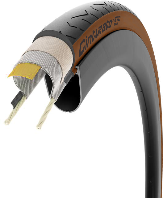 Pirelli Cinturato EVO TLR (Tubeless Ready) 700x28c/32c - Racer dæk - Classic    8019227414318