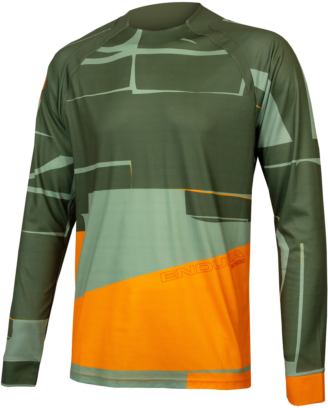 Endura MT500 L/S Print T-shirt LTD - Grøn/Orange tilbud