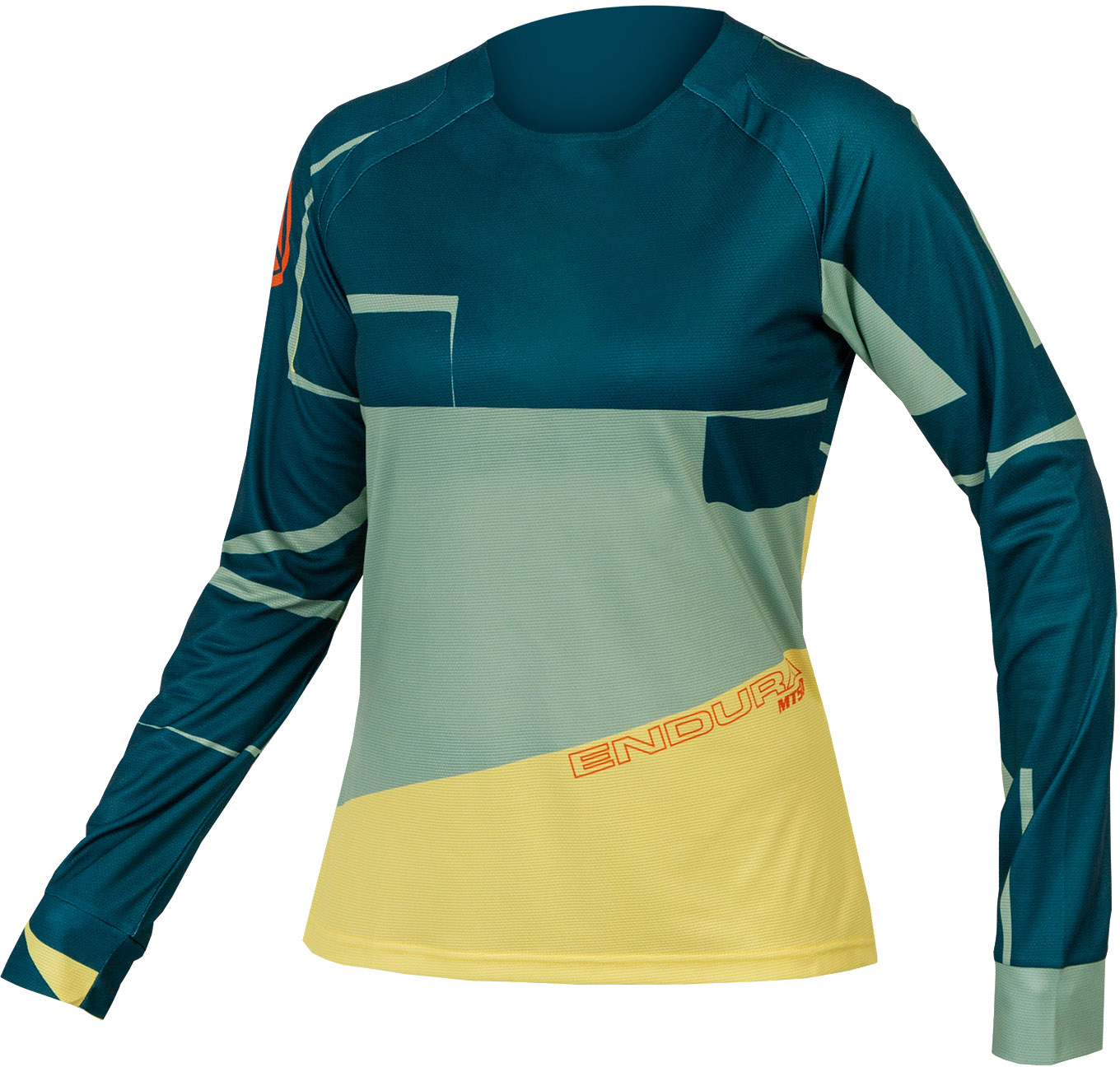 Endura Kvinders MT500 L/S Print T-shirt - Grøn/Gul