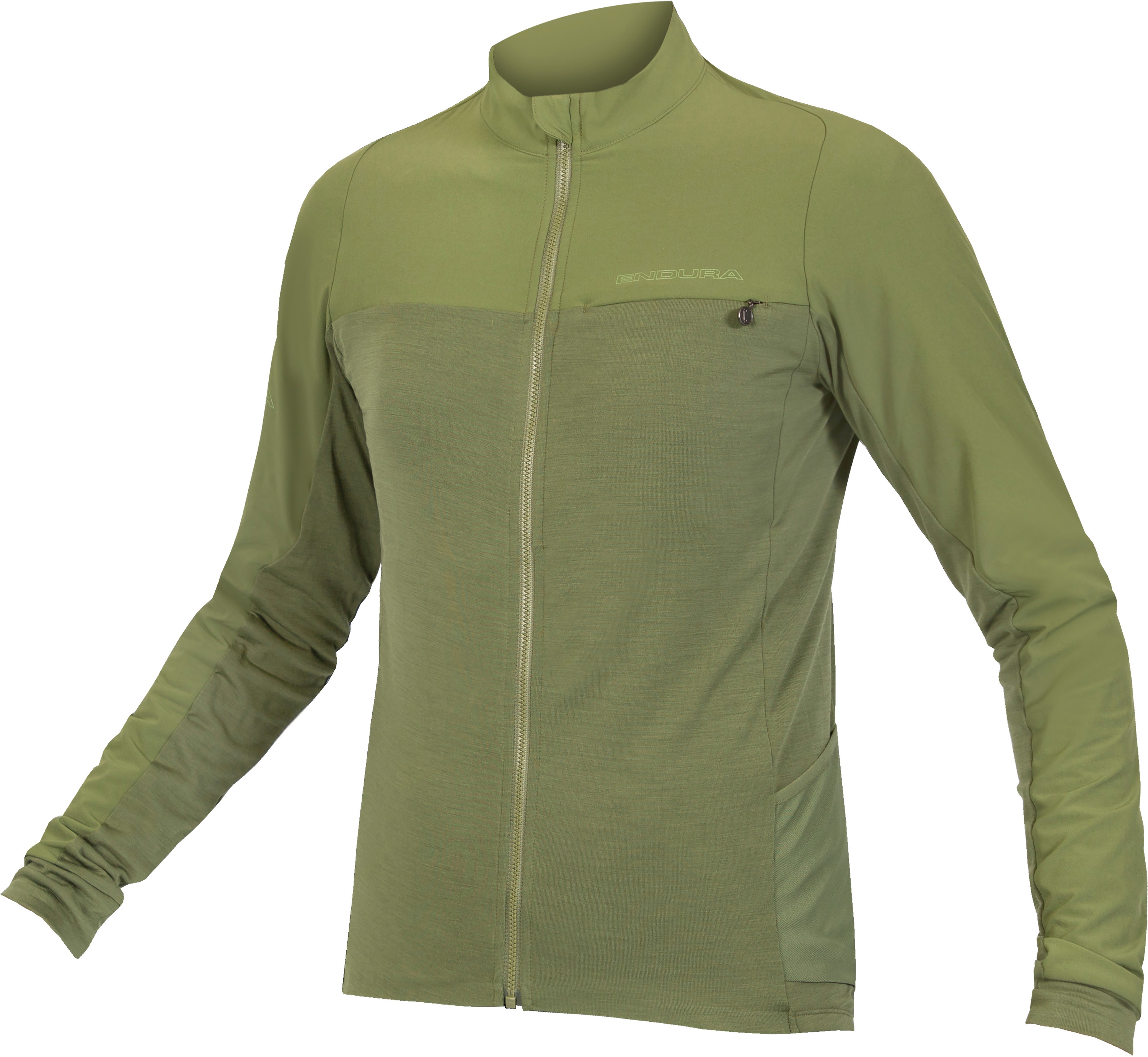 Endura GV500 L/S Gravel/MTB Trøje - Oliven Grøn