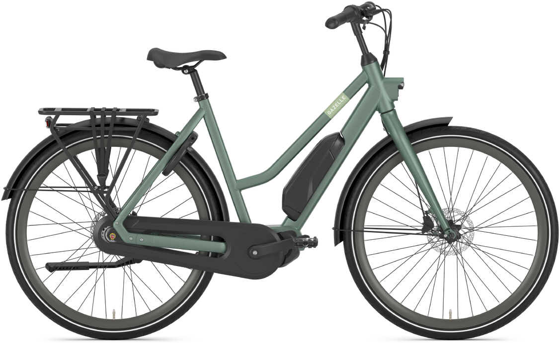 Gazelle Esprit C7 HMS 418wh Elcykel Dame 2024 - Grøn