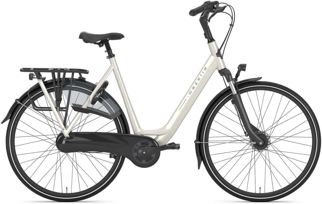 Gazelle Orange C7+ Damecykel 2025 - Ivory Hvid