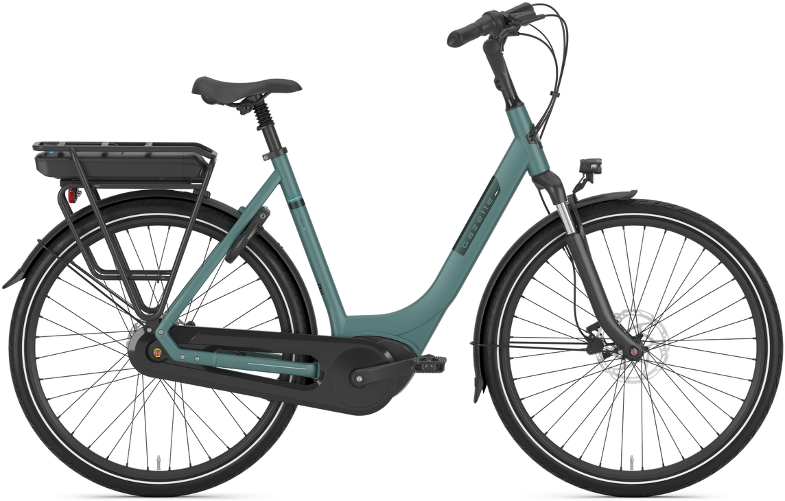 Gazelle Paris C8 HMB Elcykel Dame 2025 - Thyme Green