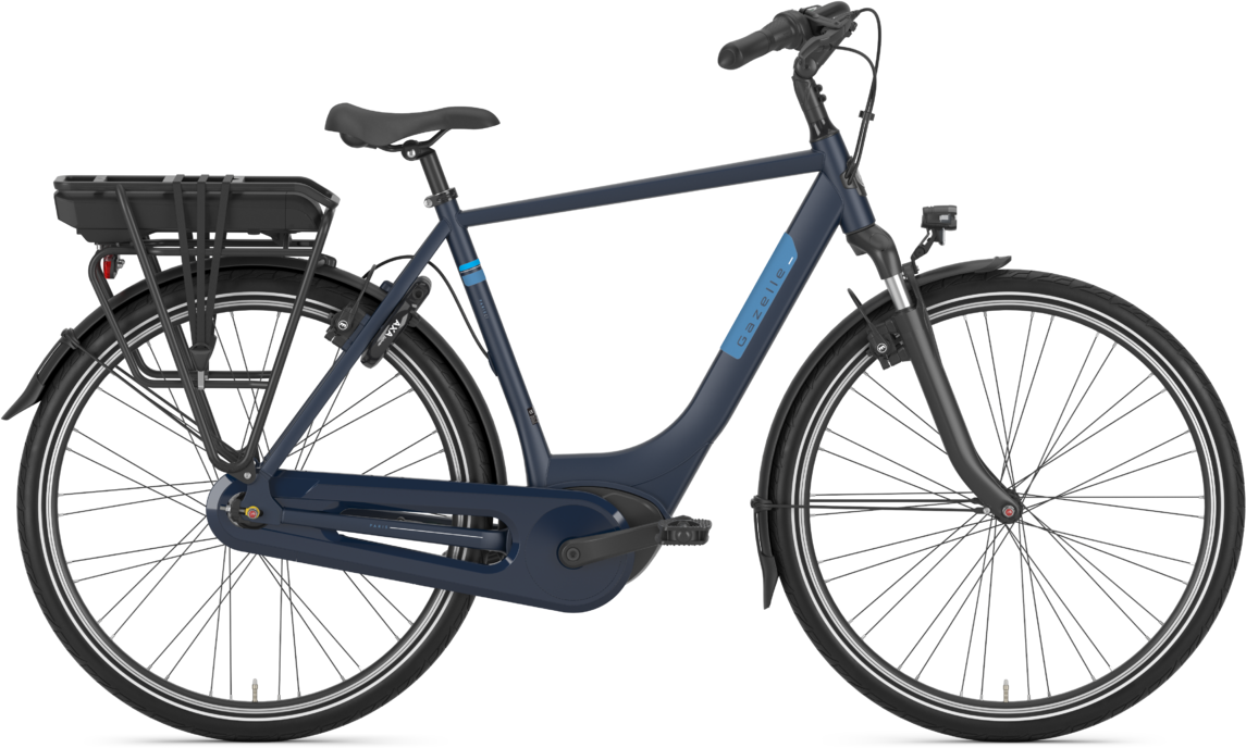 Gazelle Paris C7 HMB Elcykel Herre 2024 - Blå tilbud