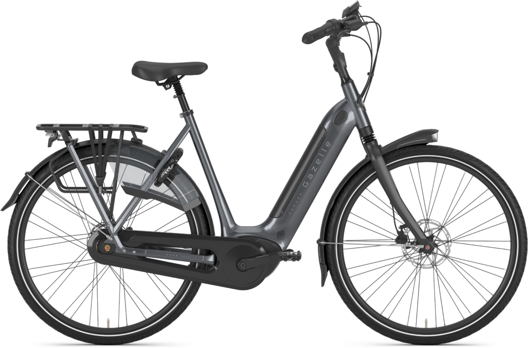 Gazelle GRENOBLE C8 HMB Elcykel Dame 2023 - Grå tilbud