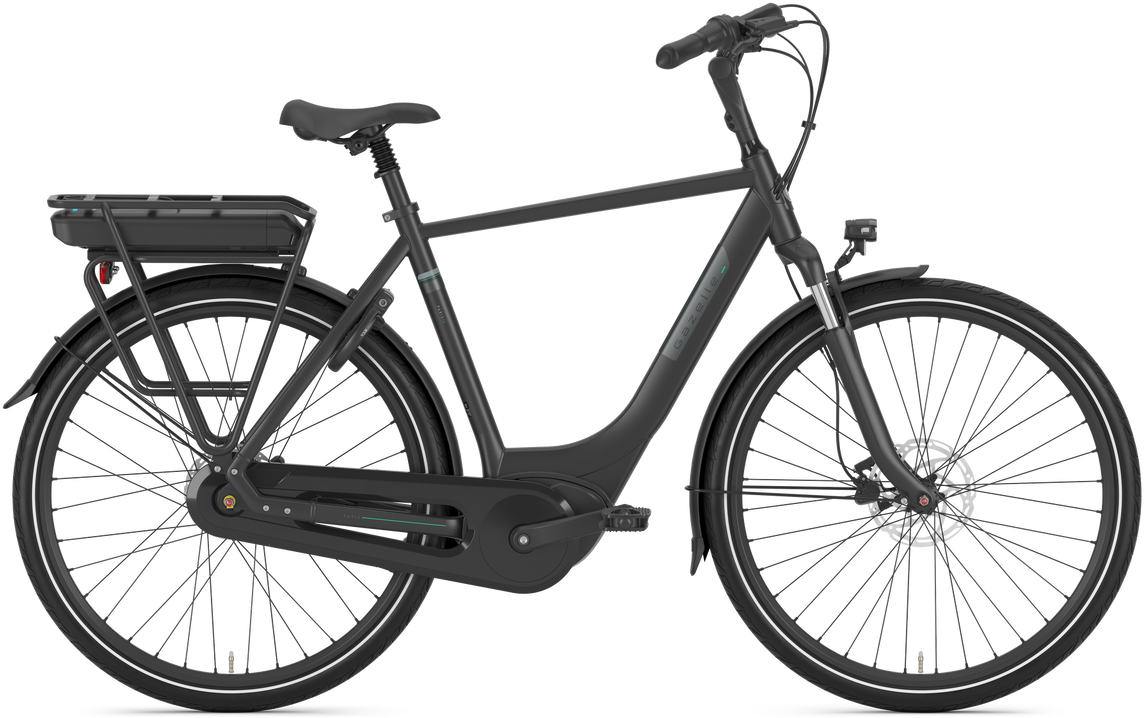 Gazelle Paris C8 HMB Elcykel Herre 2025 - Sort