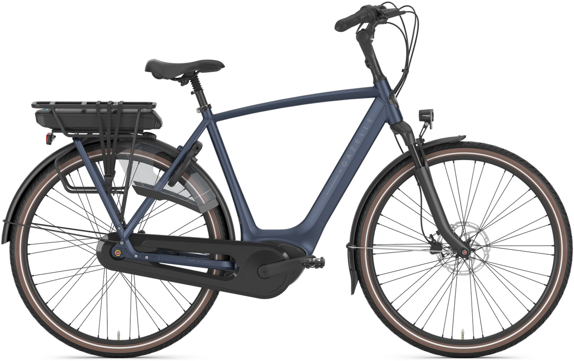 Gazelle Orange C8 HMB Elcykel Herre 2025 - Saturn Blå