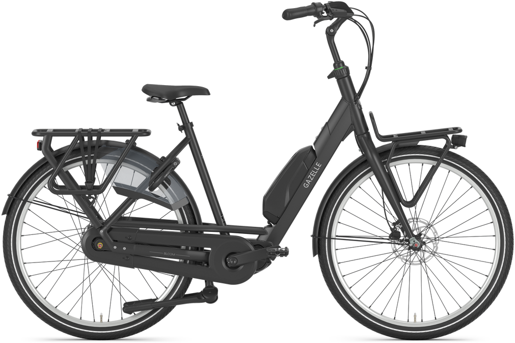 Gazelle Bloom C310 HMS Elcykel Dame 2025 - Sort