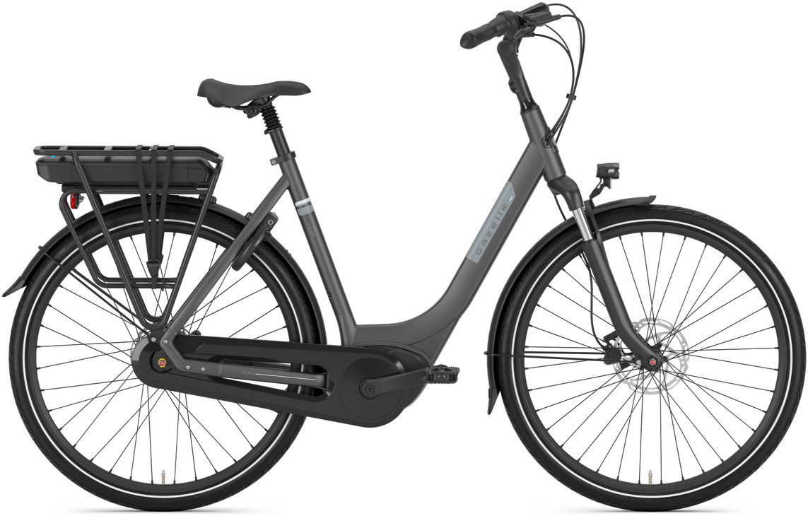 Gazelle Paris C7+ HMB Elcykel Dame 2025 - Antracitgrå