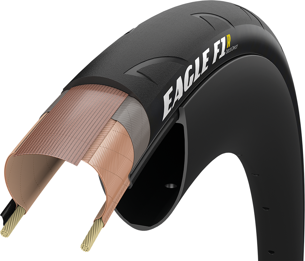 Goodyear EAGLE F1-R Tubeless Cykeldæk 700x25c/34c - Brun