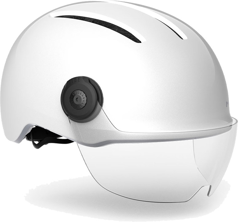 MET Vibe On MIPS Cykelhjelm med LED - Hvid/Glansfuld