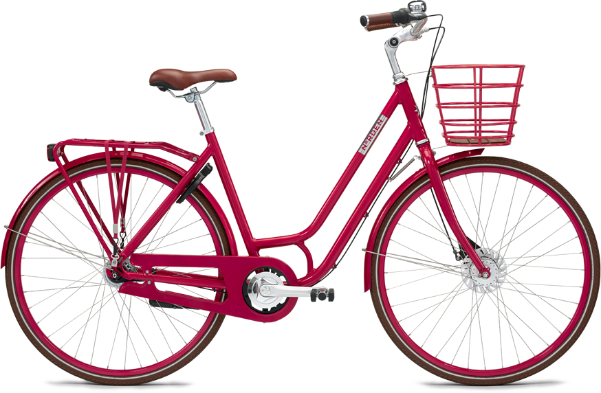 Norden Ellen 7g Damecykel 2024 - Rød på tilbud!