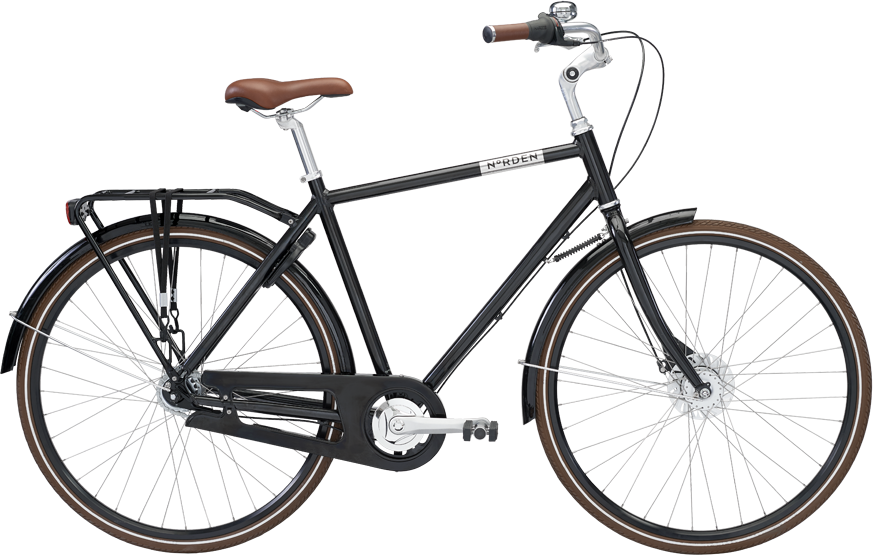 Norden Carl 7g Herrecykel 2024 - Sort til tilbudspris!