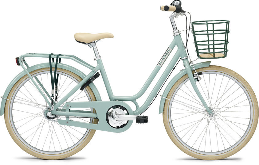 Norden Clara 24" 3g Pige Cykel 2024 - Mintgrøn Tilbud!