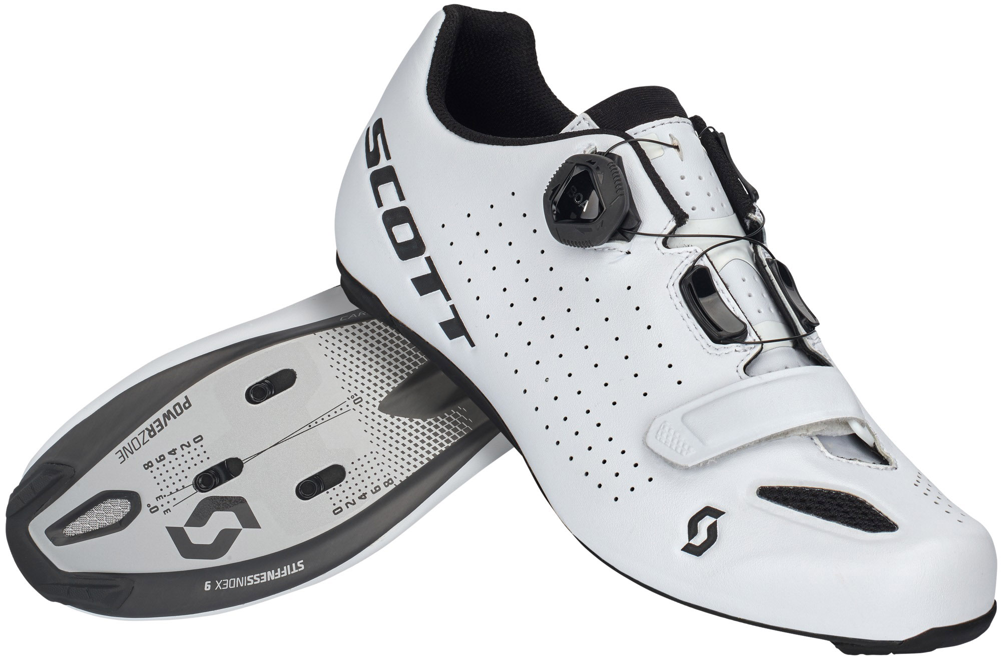 SCOTT Road Vertec BOA Cykelsko - Hvid til fantastisk pris!