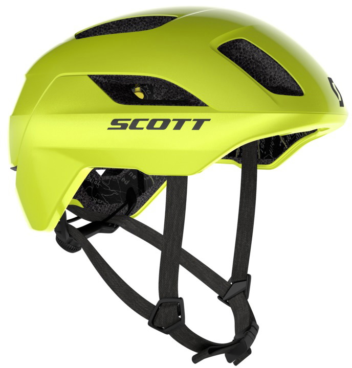 Scott La Mokka Plus (MIPS) Hjelm med LED Lys - Gul