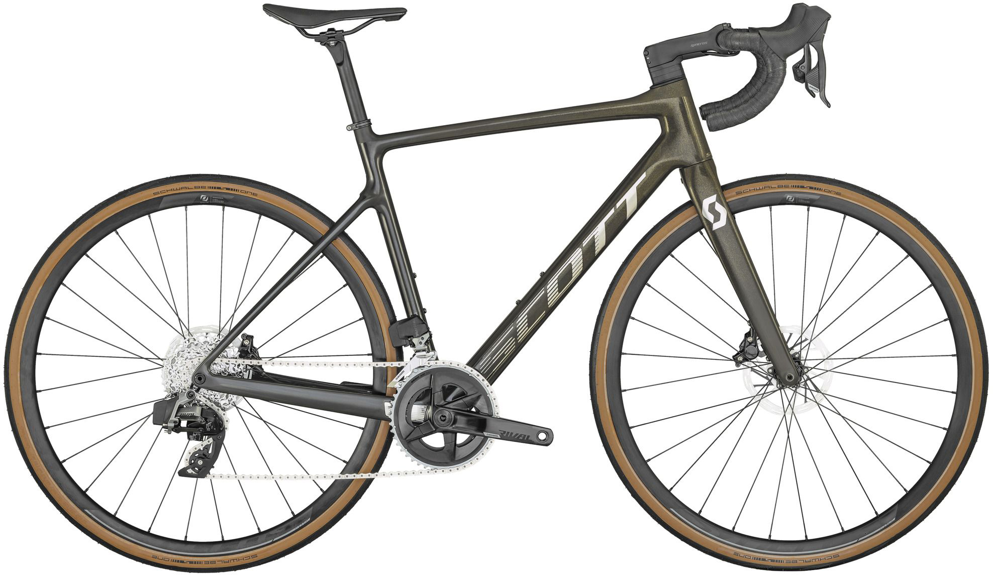 Scott Addict 10 2024 - Grå/Gul Racercykel Tilbud!
