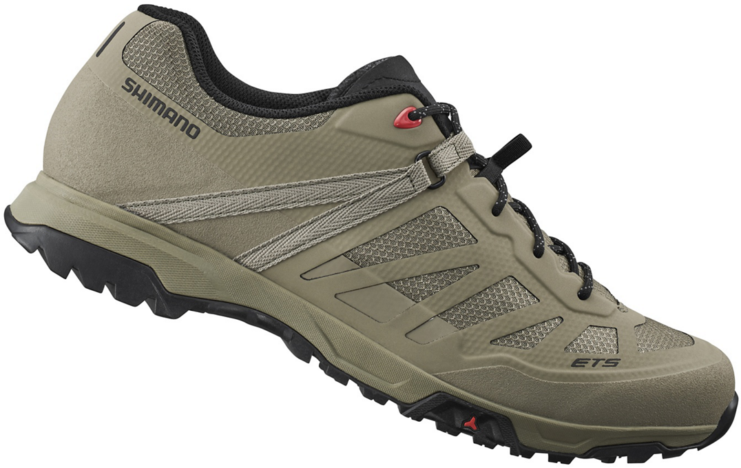 Shimano ET500 E-Bike Flade Pedal Sko - Grøn Tilbud!