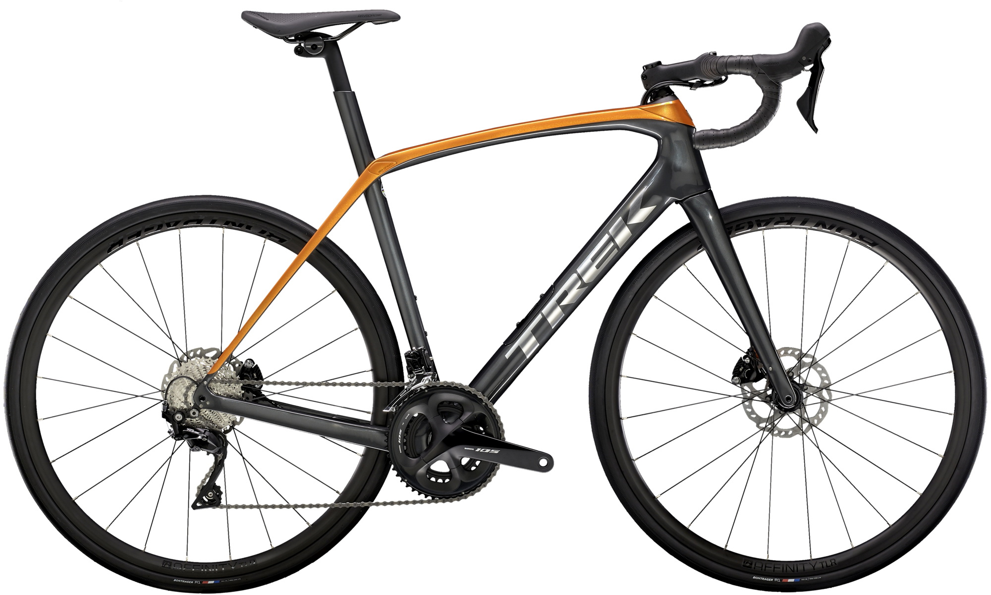 Trek Domane SL 5 2022 - Grå/Orange Racercykel Tilbud